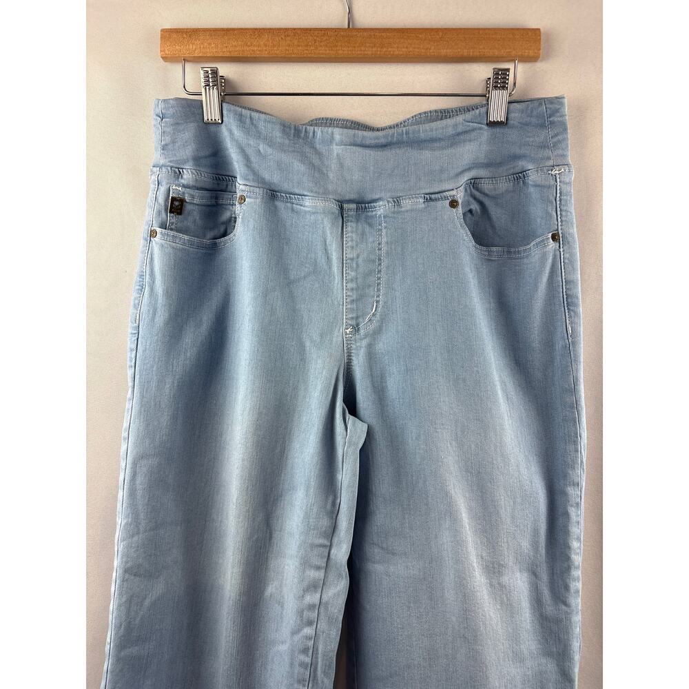 Women’s Belle Beach Kim Gravel Size 14 Blue Wide Leg Jeans - Picture 2 of 5